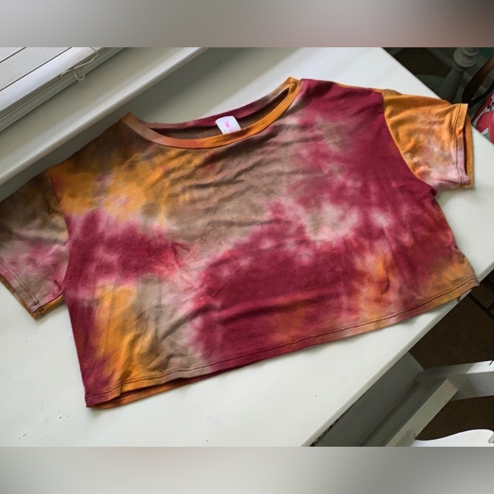 Soft crop top women’s tie dye t-shirt